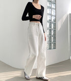 Winter span standard straight cotton pants