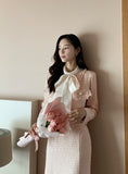 Eloni satin tie blouse