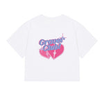 GRAVER CLUB Logo Heart Crop Short Sleeve Tee