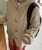 Hellburn Duffel Cable Hood Cardigan