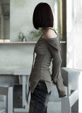 Draped Eyelet Off-shoulder Top