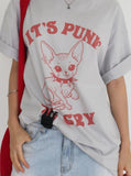 PUNK CAT OVERFIT TEE