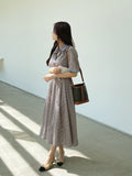 Etoile Color Matching Stripe Shirt One Piece (Belt Set)
