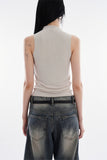 Bambi high-neck sleeveless top