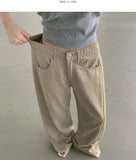 Cooling Summer Cut Tencel Banding Long Wide Cotton Pants