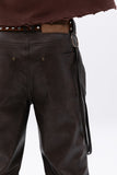 rockstern leather bootcut pants