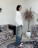Kudeu mesh long sleeve knit
