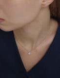 Essence Silver (W) Moissanite Flower Necklace