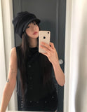 Mihyu High-neck Button Vest