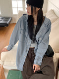 Biphy denim hooded snap denim jacket shirts