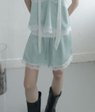 Seve Lace Satin Skirt