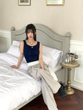 Meritz Ribbon String Hole Shirring Sleeveless
