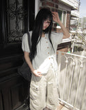 Lamon Wrap Short Sleeve Blouse