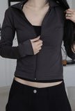 Beni Zip-up Long Sleeve Top
