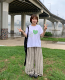 Donteco Heart Check Patch Short Sleeve T-shirt