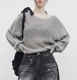 [NONCODE] ONBIA Damage Knitwear