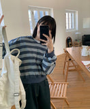Koshiro Stripe Crop Hoodie