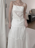 Rie Chiffon Layered Tulle Skirt