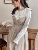 Mollen Frill Big Collar Cotton Blouse