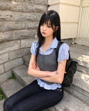 Apue Layered Short Sleeve Blouse