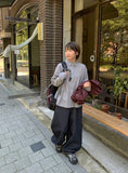 Tenden Stud Raw Denim Balloon Wide Pants