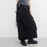 Seleun String Shirring Long Skirt