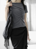 Cut off draped T-shirt