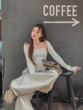 pralen damaged ribbed knit top