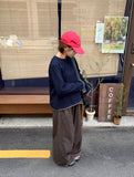 [BAONHAUS] Hokyo Star Color Matching Banding Wide Pants