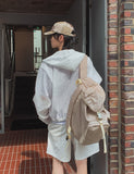 Uni Summer Light Crop Hooded Zip-Up
