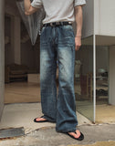 Ser vintage washed flare denim pants