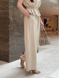 Bena Linen Sleeveless Banding Pants Set