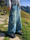 Fertig Blue Teen Cargo Denim Jeans