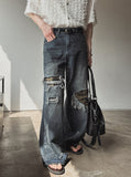 Kuro Dis Camo Denim Pants