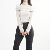 Rish Off-Shirring T-Shirt (Muffler Set)