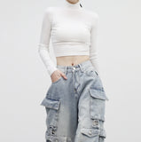 VERO Crop Turtleneck T-shirt