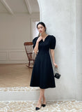 Kesia Heart Neck Puff One Piece