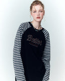 Bare Chain Stripe Raglan Long Sleeve