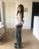 Seize Back Pocket Slim Bootcut Denim Pants