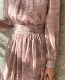 Fate printed chiffon shirring tie one pice