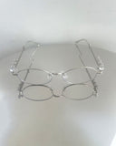 Kilber Side Cubic Round Silver-rimmed Glasses