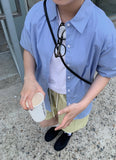 Gifenro Round Horn-Rimmed Glasses