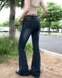 Cya Cat Washed Bootcut Denim Pants