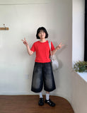 [unisex] Dehas Washing Denim Bermuda Pants