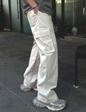 Banding Rustle Cargo Wide Pants