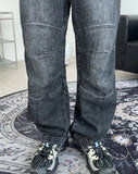 Henon Dart Cat Brush Denim Pants