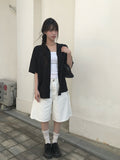 [MADE] Maret Summer Linen Check Overfit Short Sleeve Shirt