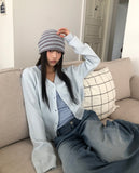 Behile Stripe Shirring Beanie