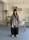 [unisex] Picoto Pintuck Wide Denim Pants