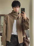With scarf blouson